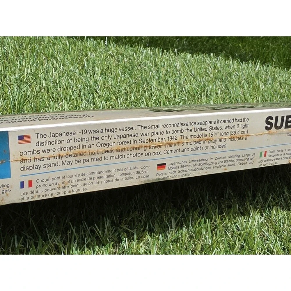 Vintage Monogram Japanese Submarine I-19 Model Kit #3103 New Sealed  15.5